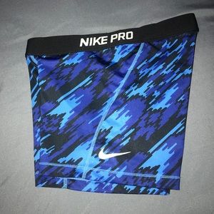 Blue and black camo Nike Pros!!